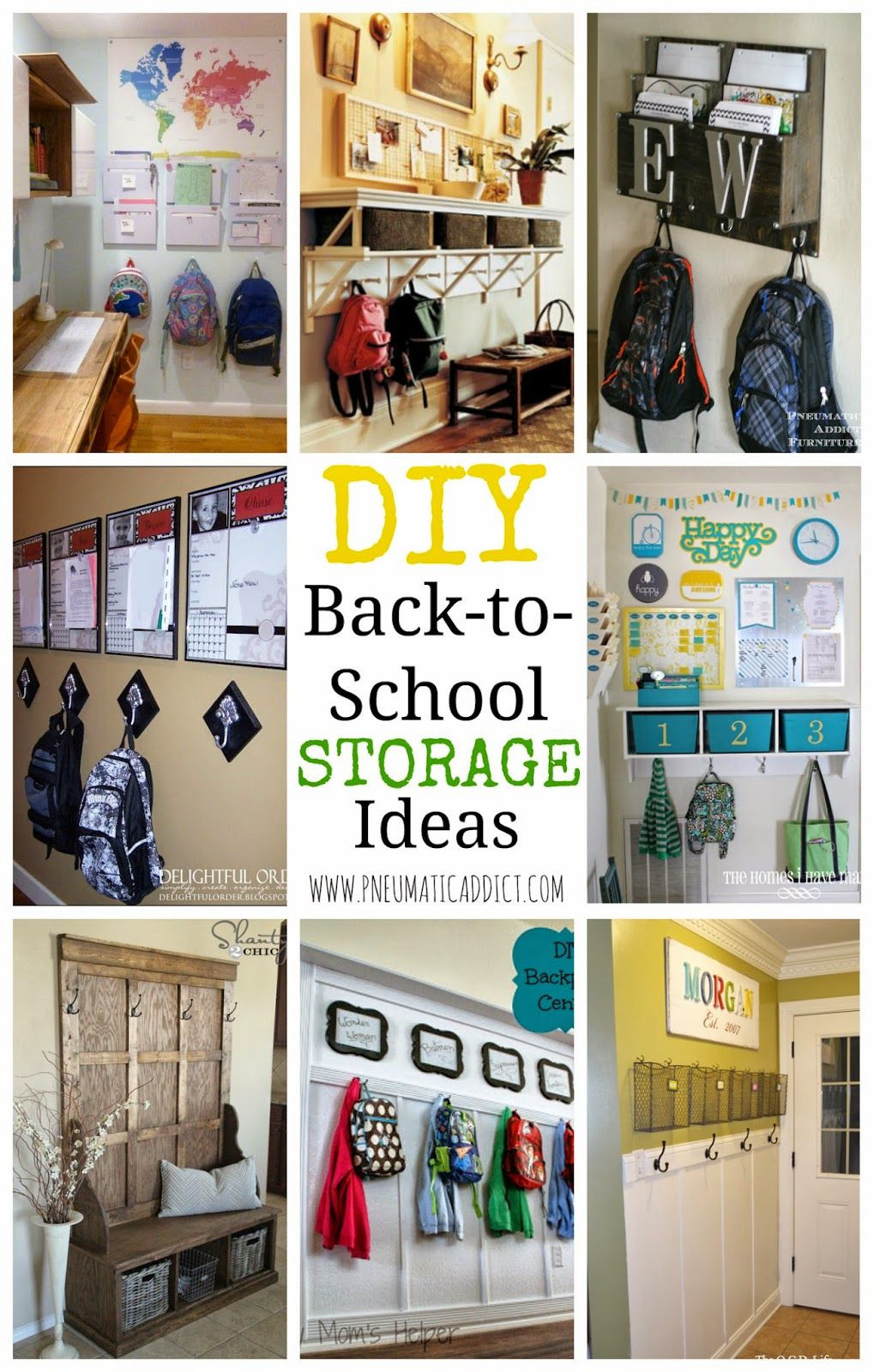 Backpack Organizer DIY
 DIY Back to School Storage Ideas