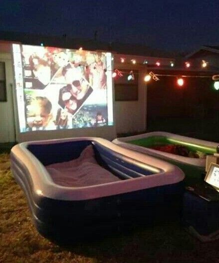 Backyard Blow Up Pools
 Outdoor movie YES It would be really fun to fill blow up