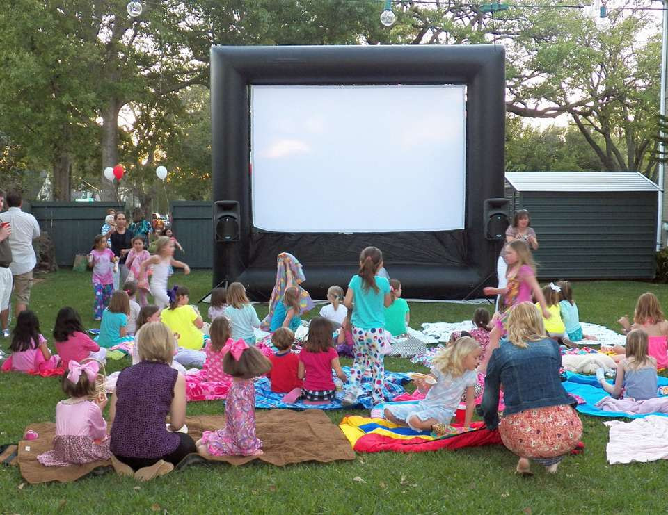 Backyard Movie Party Ideas
 Outdoor Movie Pajama Birthday "Caroline s Outdoor