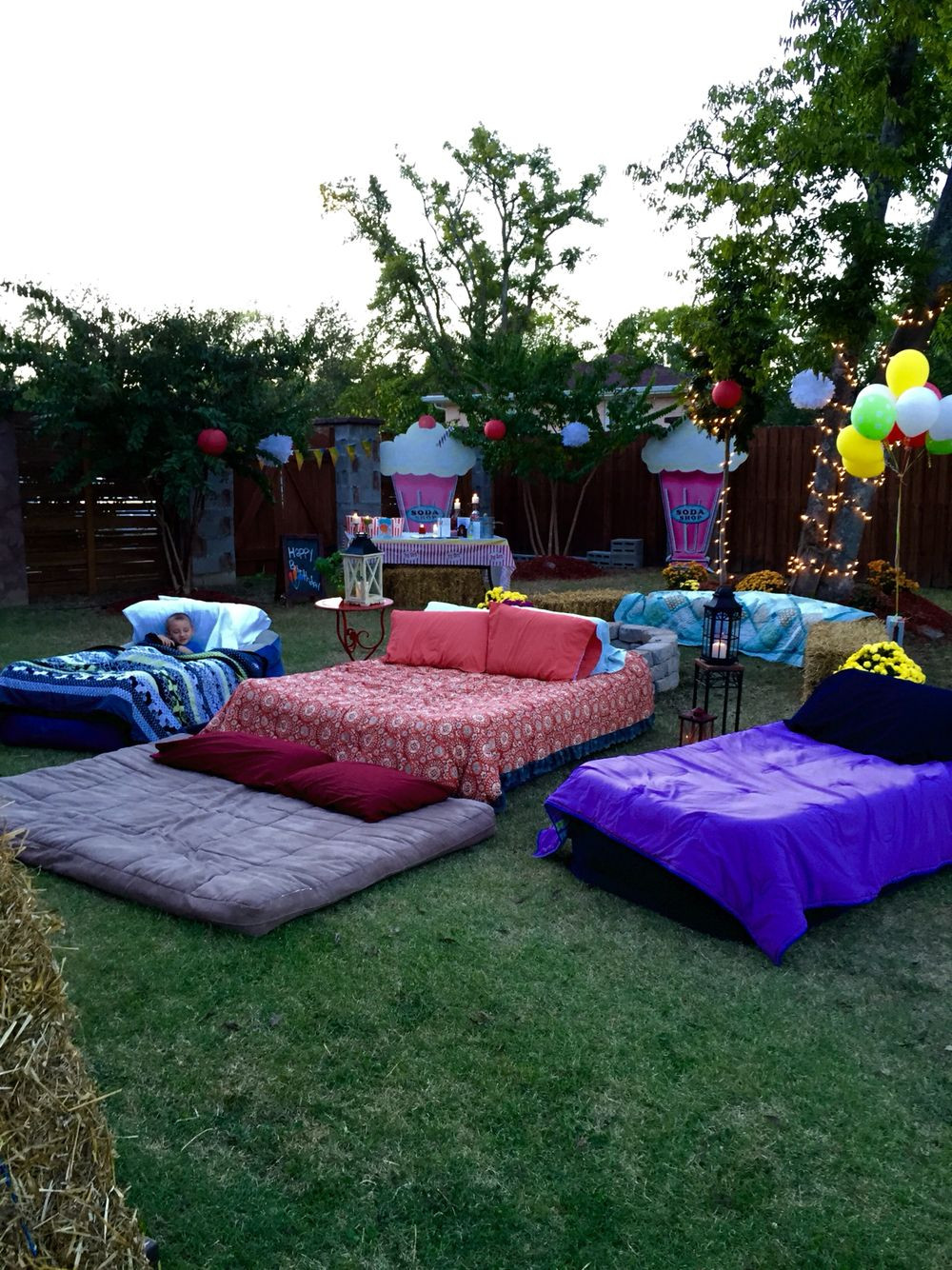 Backyard Movie Party Ideas
 Air mattresses for movie night outside