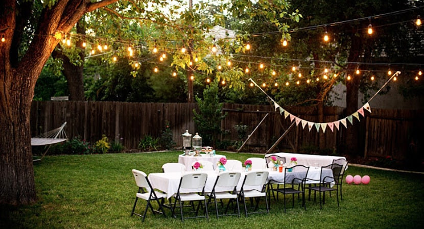 Backyard Party Ideas Lighting
 HOW TO USE CHRISTMAS LIGHTS FOR A PARTY
