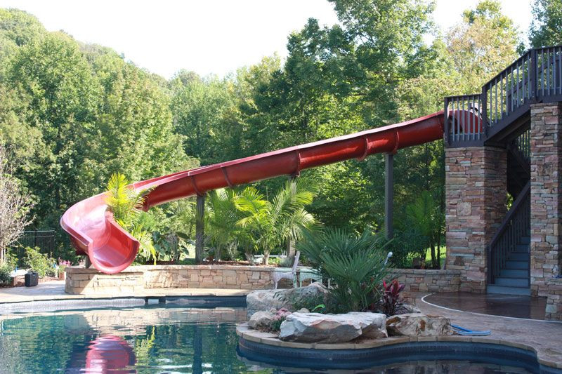 Backyard Pool Water Slide
 Pin by UltraOutdoors on Stunning Pools