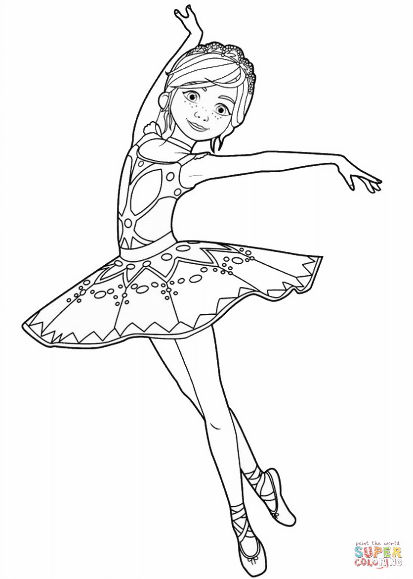 Ballerina Printable Coloring Pages
 Félicie Milliner from Ballerina Movie coloring page