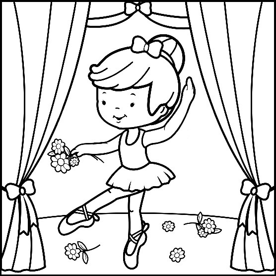 Ballerina Printable Coloring Pages
 Ballerina Coloring Pages