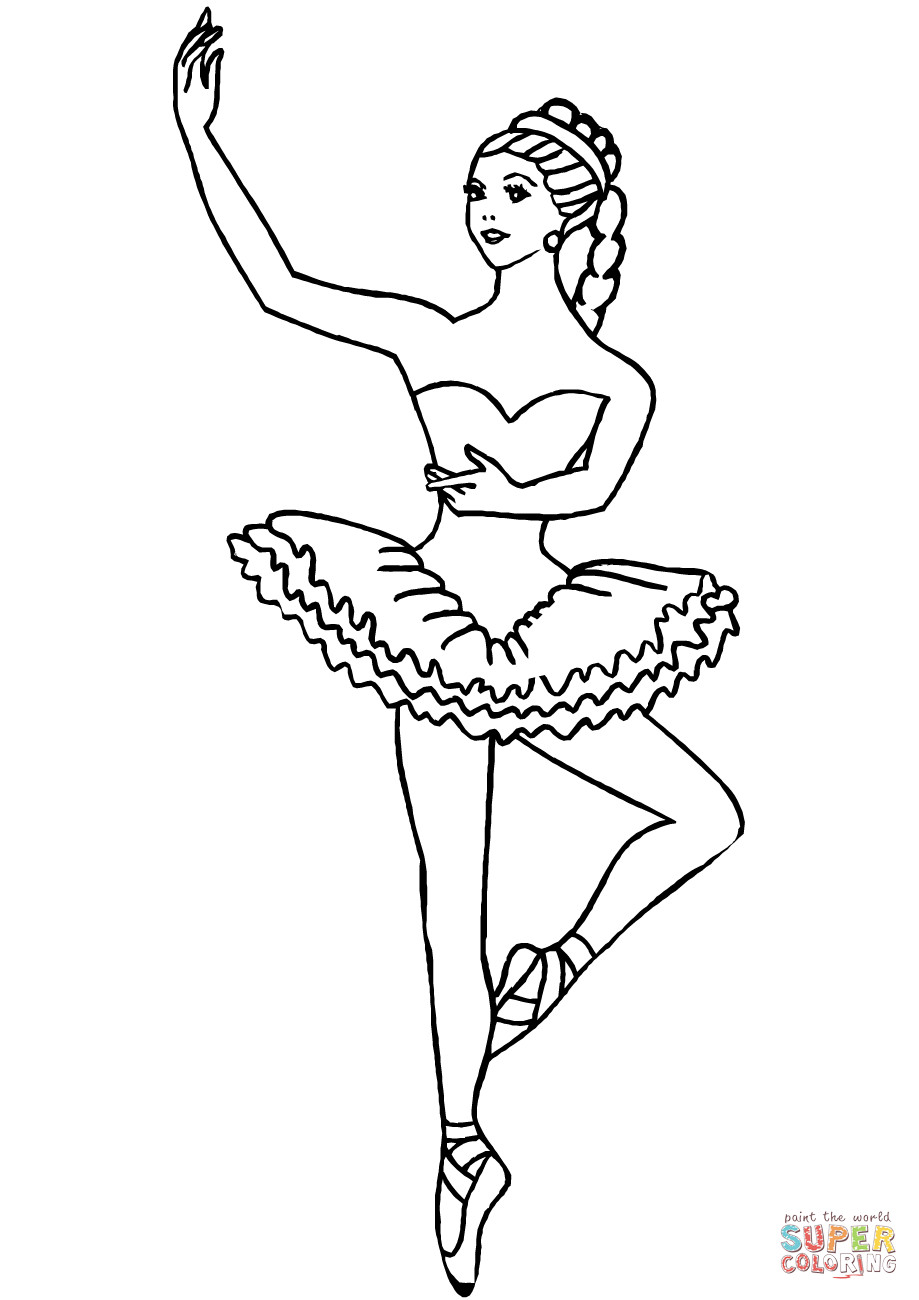Ballerina Printable Coloring Pages
 Ballerina coloring page