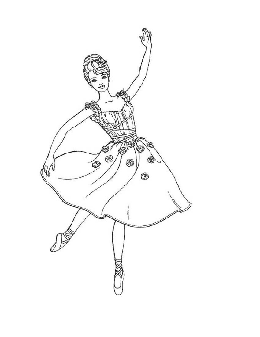 Ballerina Printable Coloring Pages
 Free Printable Ballet Coloring Pages For Kids