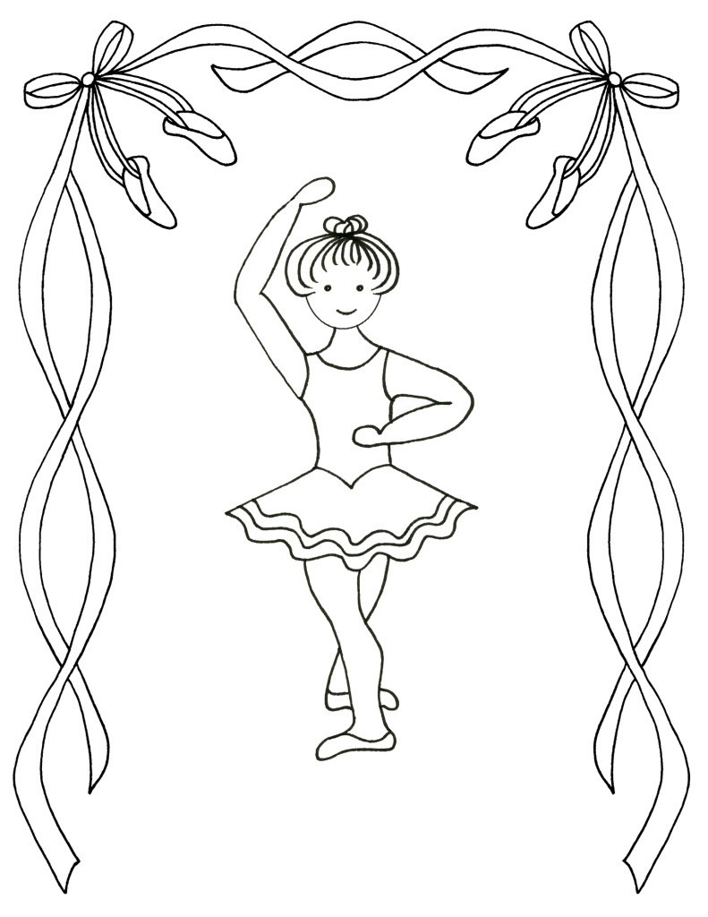 Ballerina Printable Coloring Pages
 Free Printable Ballet Coloring Pages For Kids