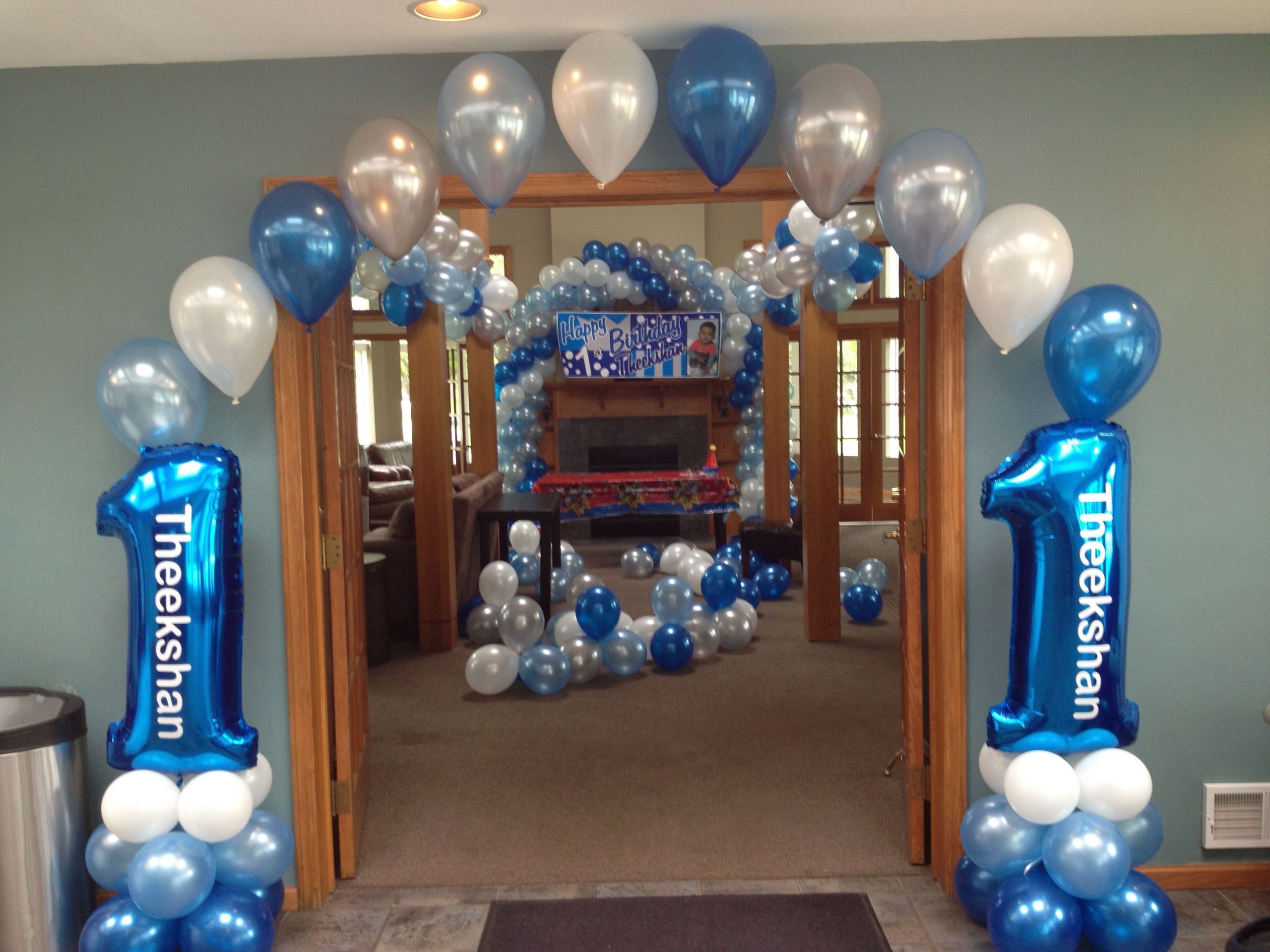 Balloon Decoration Ideas For Birthday Party
 1st birthday balloon arches