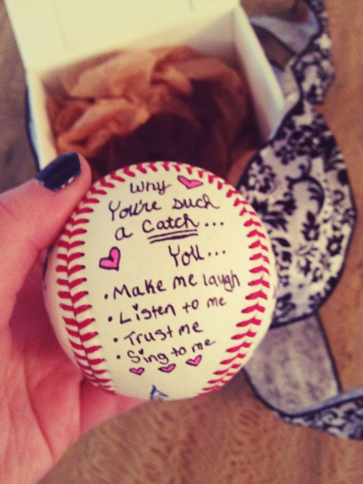 Baseball Gift Ideas For Boyfriend
 You re such a catch baseball DIY for him