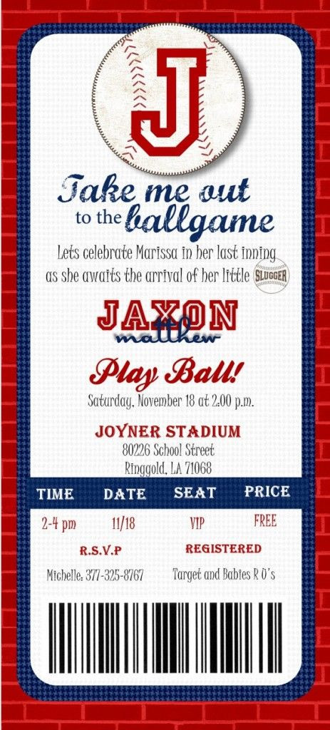 Baseball Ticket Birthday Invitations
 baseball ticket baby shower invitations template