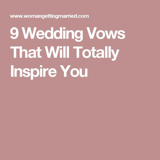 Basic Wedding Vows
 9 Wedding Vows That Will Totally Inspire