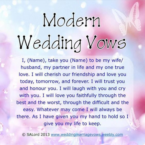 Basic Wedding Vows
 Funny Wedding Vows Vows Vows Wows Pinterest