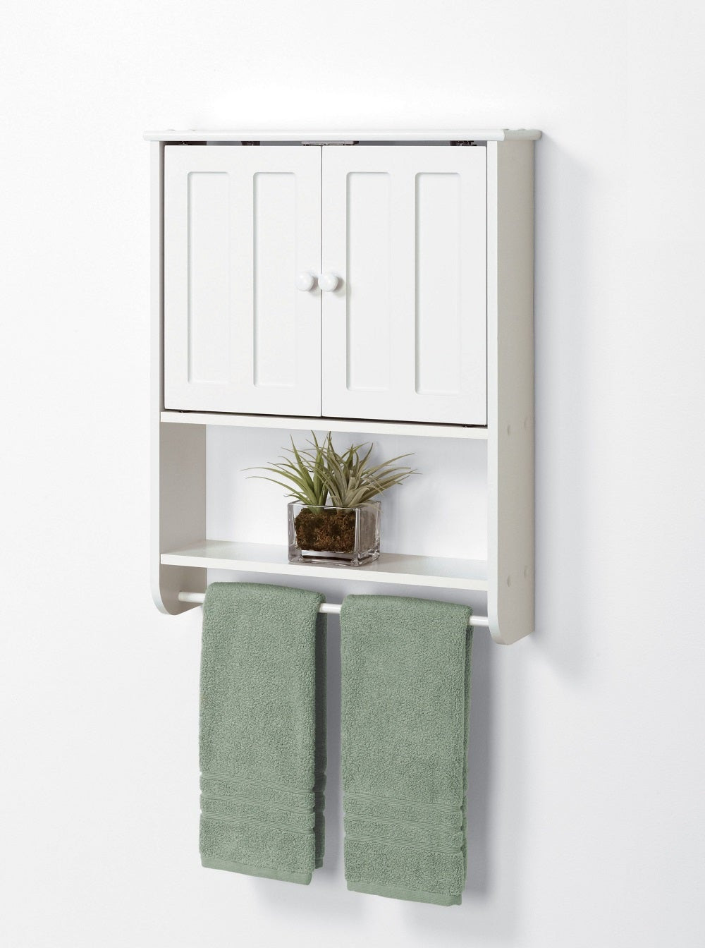 Bathroom Cabinet With Towel Rack
 Espresso Wall Mounted Bathroom Cabinet with Shelves and