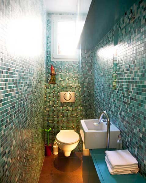 Bathroom Mosaic Tile
 Glass Tile Bathroom Look at the variety at