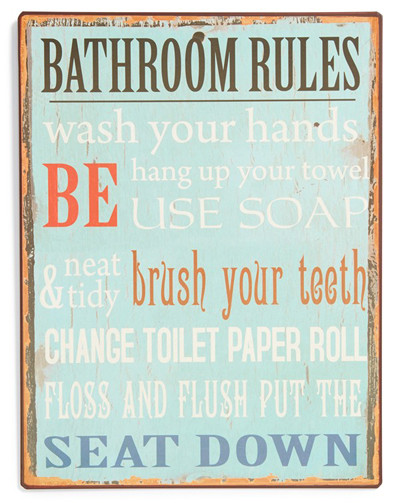 Bathroom Rules Wall Art
 Bathroom Rules Wall Art