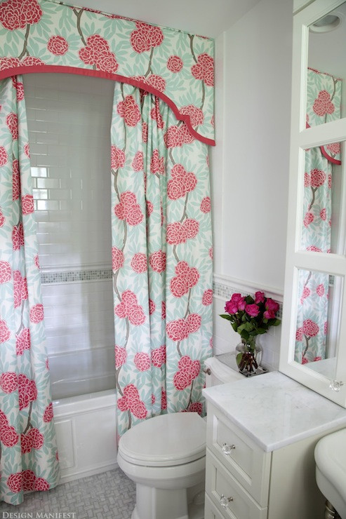Bathroom Shower Curtain Decorating Ideas
 Shower Curtain Valance Contemporary bathroom Design