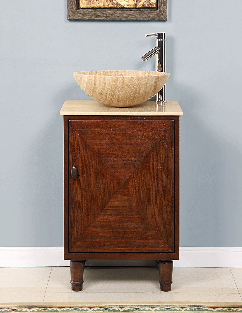Bathroom Single Sink Vanity Cabinet
 Shop Silkroad Exclusive Stone Countertop Bathroom Vessel