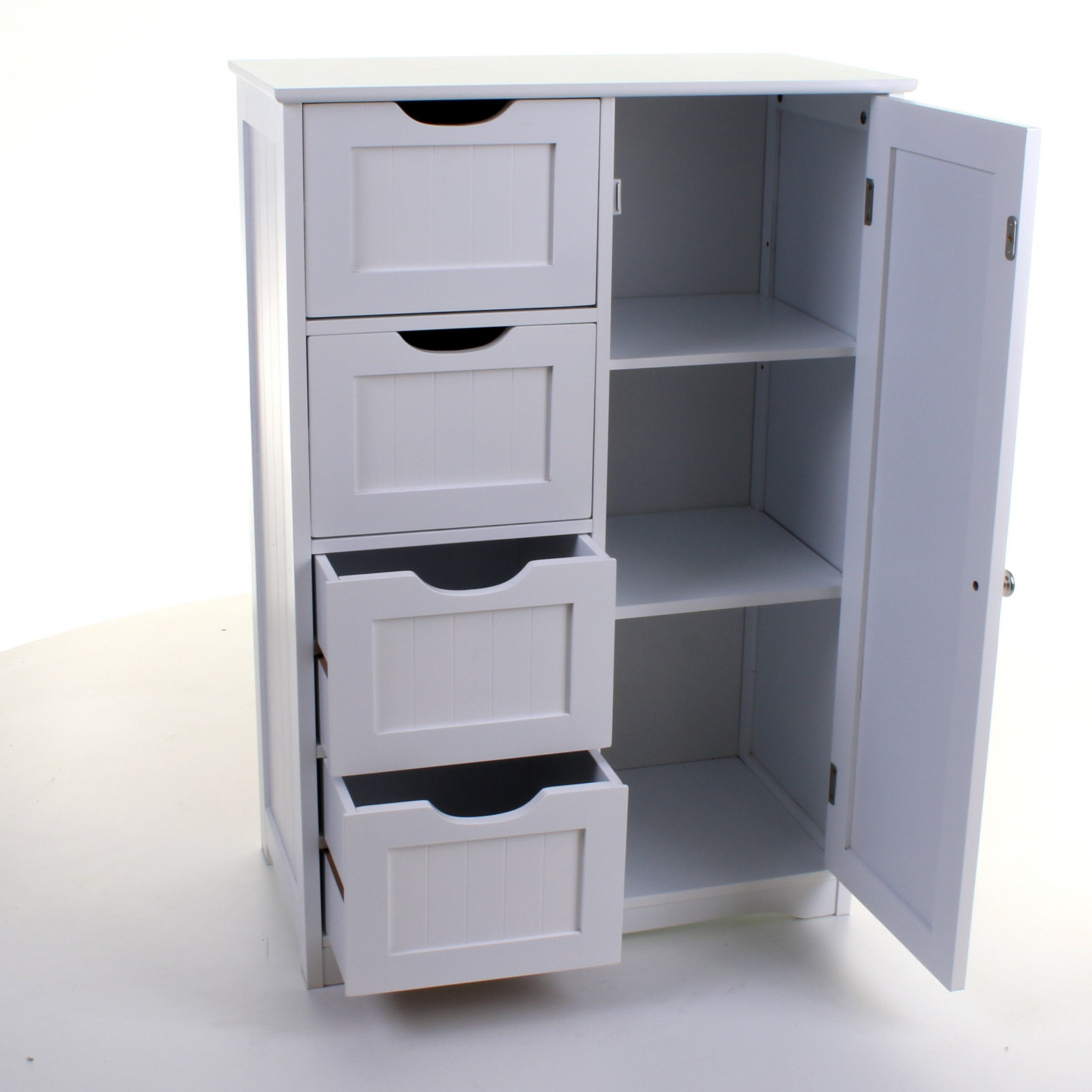 Bathroom Storage Cabinet With Drawers
 4 DRAWER CABINET BATHROOM STORAGE UNIT CHEST CUPBOARD