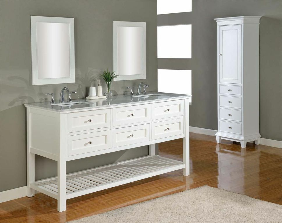 Bathroom Vanity White
 Discount Bathroom Vanities Soft White Finish Bathroom
