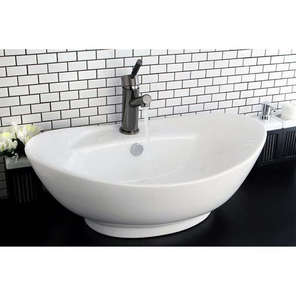 Bathroom Vessel Sinks
 Shop Oval Vitreous China White Bathroom Vessel Sink Free
