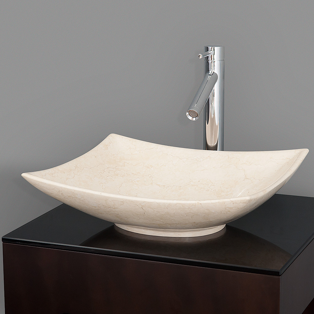 Bathroom Vessel Sinks
 Arista Vessel Sink by Wyndham Collection Ivory Marble