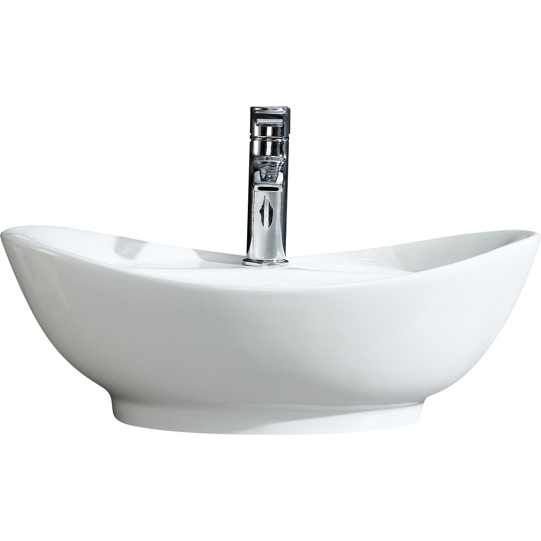 Bathroom Vessel Sinks
 Fine Fixtures Modern Vitreous Oval Vessel Sink