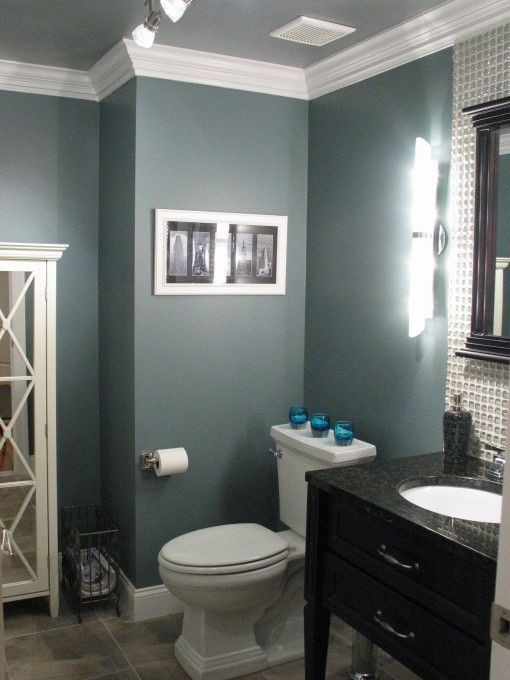 Bathroom Wall Paint Ideas
 bathroom paint idea Benjamin Moore Smokestack Grey love
