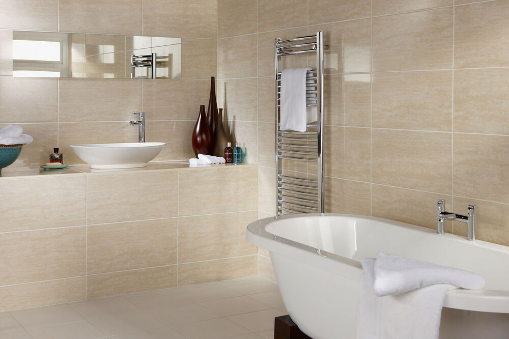 Bathroom Wall Tile Designs
 15 30m2 or Sample Dorchester Travertine Gloss Cream