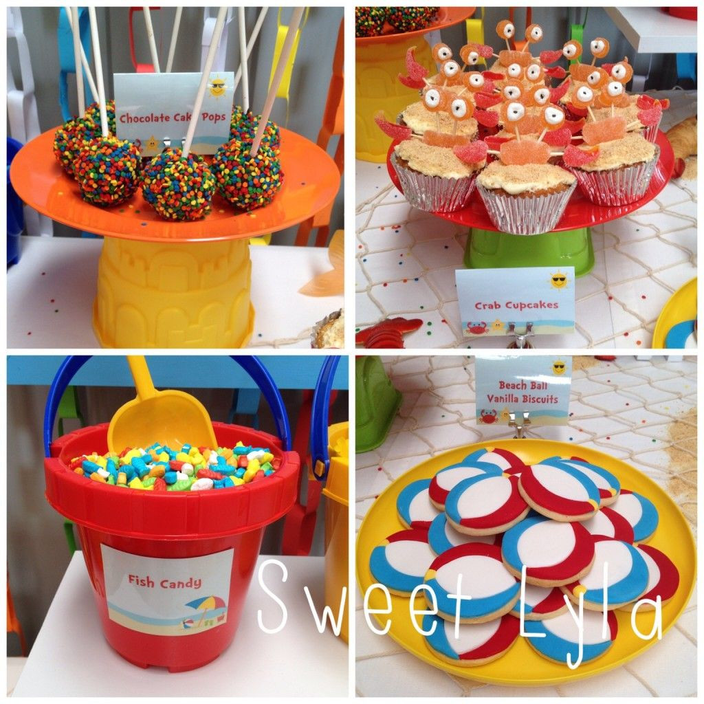 Beach Party Decoration Ideas For Adults
 First Birthday Beach Party has some amazing decorating and