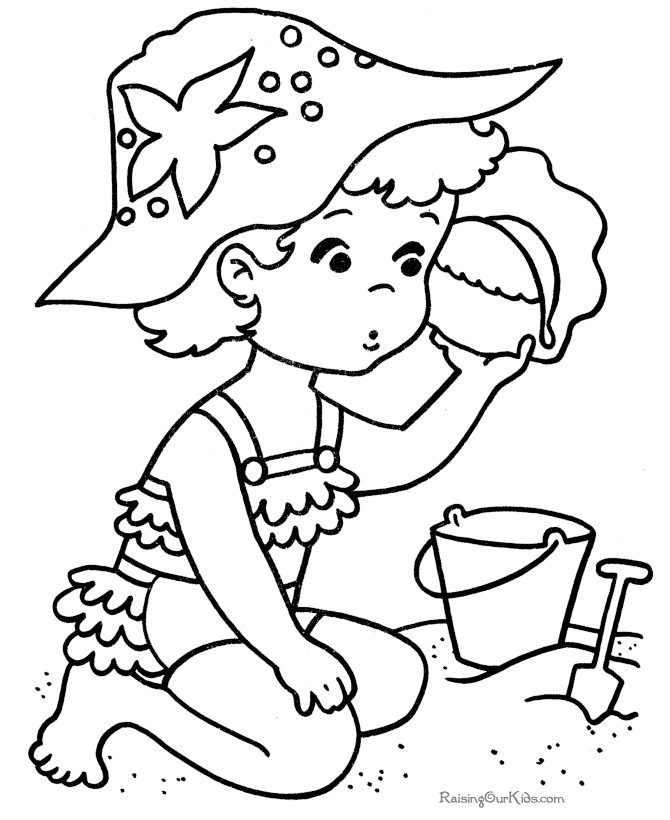 Beach Printable Coloring Pages
 Free Printable Beach Coloring Pages For Kids