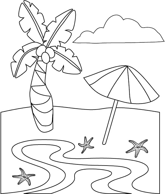 Beach Printable Coloring Pages
 25 Free Printable Beach Coloring Pages
