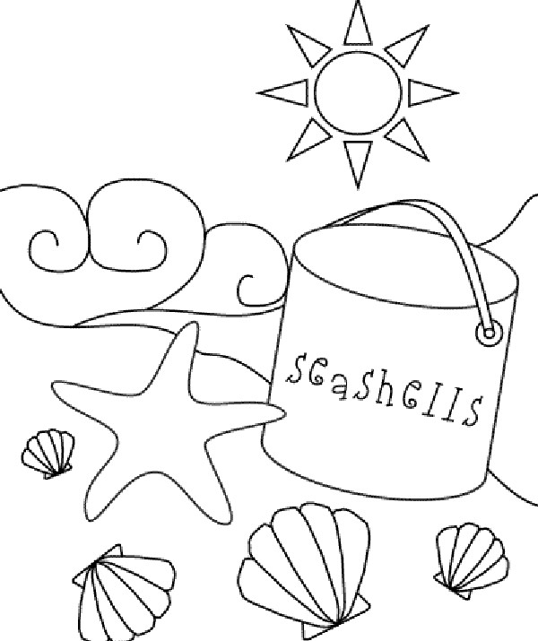Beach Printable Coloring Pages
 Beach Coloring Pages For Kids Printable