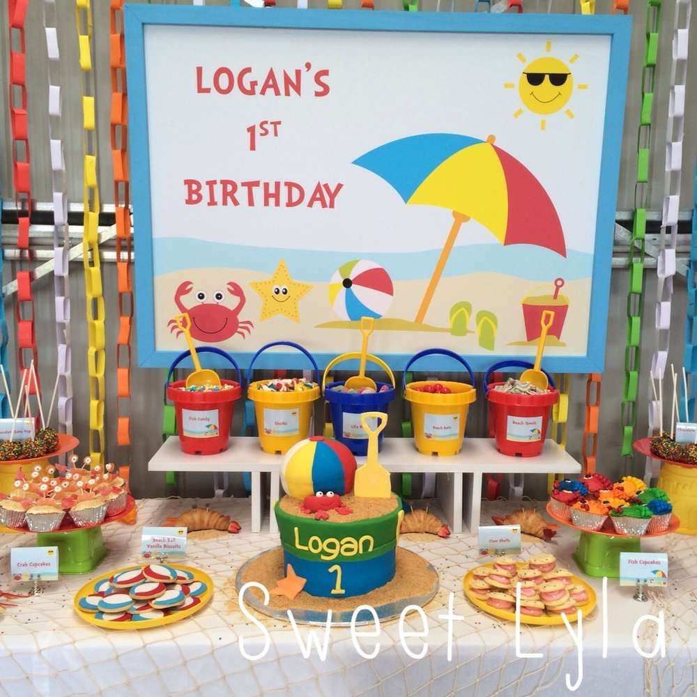 Beach Theme Kids Party
 Beach Party The Sweets Table