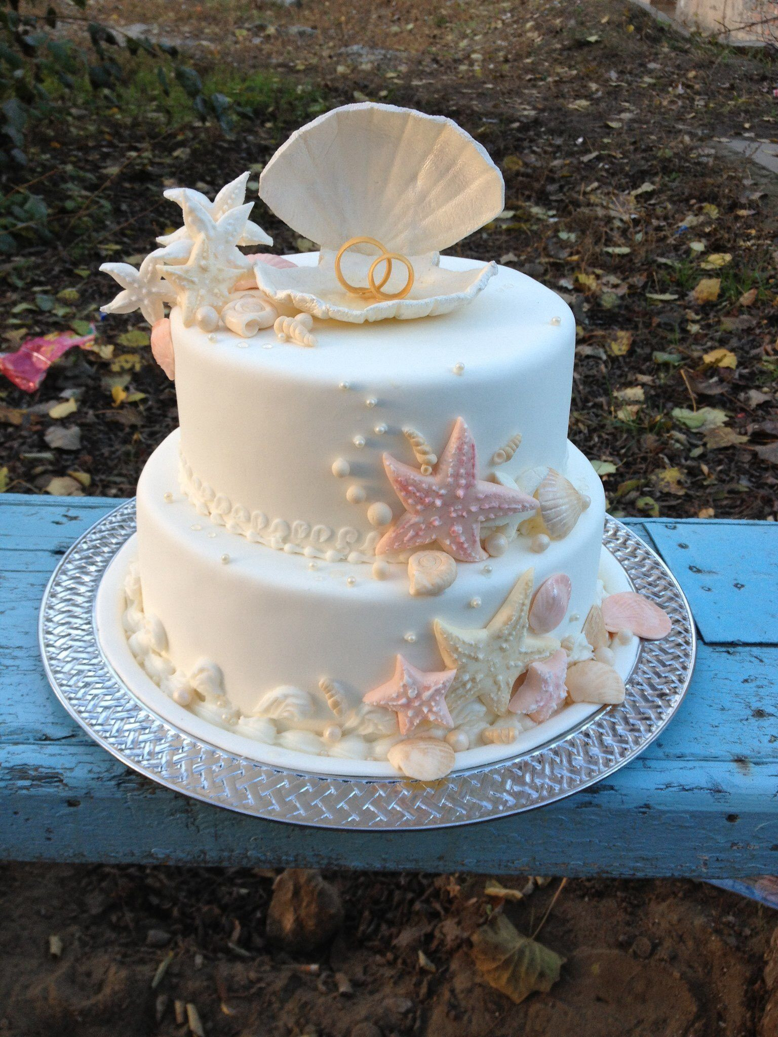 Beach Theme Wedding Cakes
 Beach wedding cake inspiration with soft colour