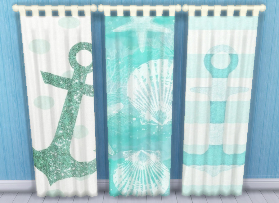 Beach Themed Kitchen Curtains
 My Sims 4 Blog Beach Themed Curtains by SunshineAndRosesCC