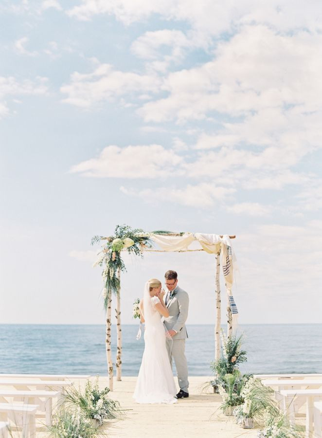 Beach Weddings In Michigan
 Unplugged Nautical Lake Michigan Wedding