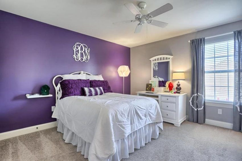 Bedroom Accent Wall Colors
 25 Gorgeous Purple Bedroom Ideas