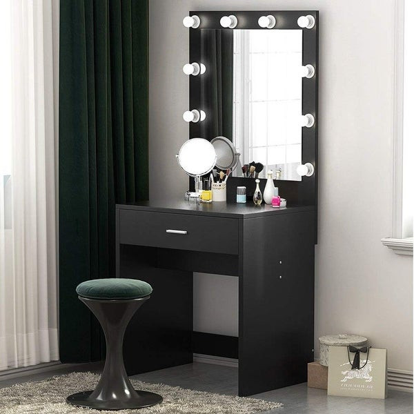 Bedroom Makeup Vanity With Lights
 Shop Makeup Vanity with Lighted Mirror Dressing Table