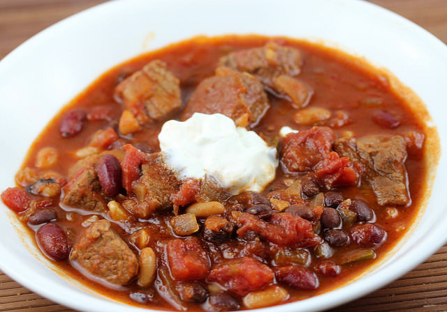 Beef And Bean Chili Recipe
 Slow Cooker Beef and Three Bean Chili Recipe Cully s Kitchen