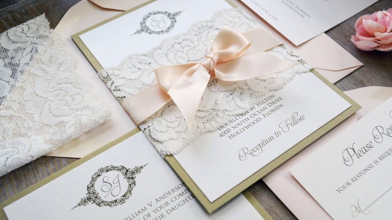 Belly Bands For Wedding Invitations
 Diy Wedding Invitations Using Lace Belly Bands