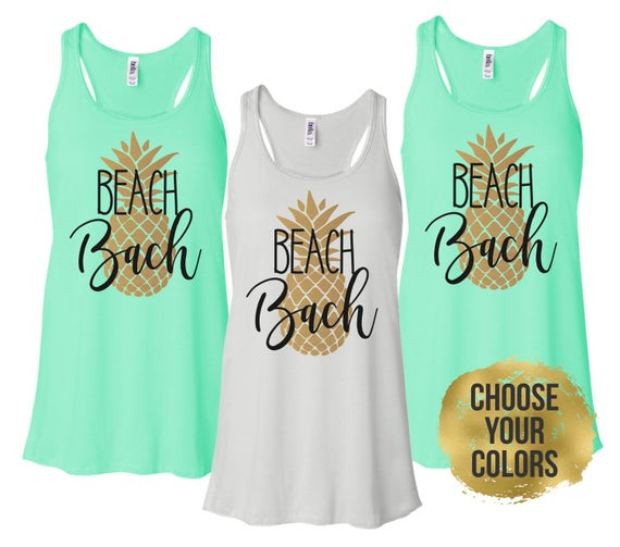 Belmar Beach Bachelorette Party Ideas
 Beach Bachelorette Tanks Pineapple Bachelorette Party Shirts