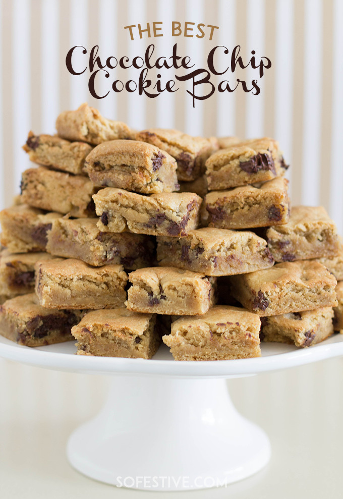 Best Bar Cookies
 The Best Chocolate Chip Cookie Bars So Festive