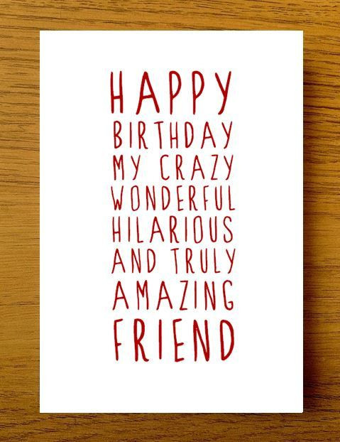 Best Cousin Birthday Quotes
 Sweet Description Happy Birthday Friend Card Card for