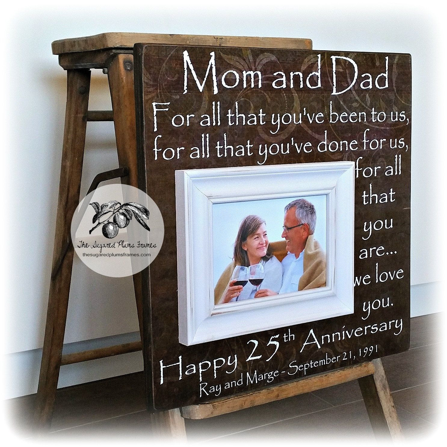 Best Gift Ideas For Parents
 25th Anniversary Gifts for Parents Silver Anniversary