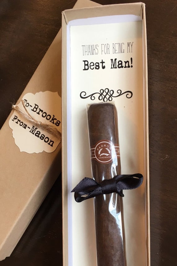 Best Man Gift Ideas From Groom
 Groomsmen Cigar Box Will You Be My GroomsmanThanks For Being