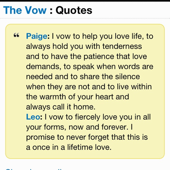 Best Wedding Vows From Movies
 Marriage Vows and Movie Vows – Are You Living What You
