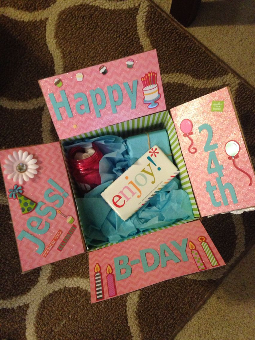 Bff Gifts DIY
 Best friend birthday box Decorate the inside of the box