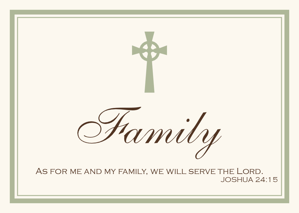 Biblical Quotes About Family
 Christian Cross Symbols Bible Verses Wedding Table Cards