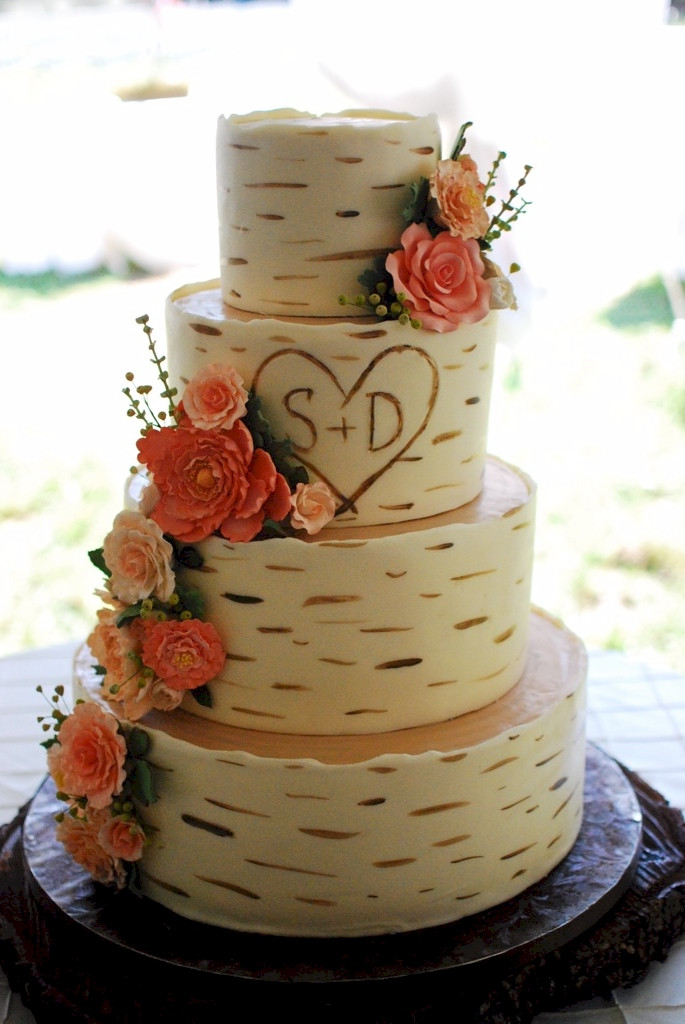 Birch Tree Wedding Cake
 Cup a Dee Cakes Blog Birch Wood Grain Wedding Cake