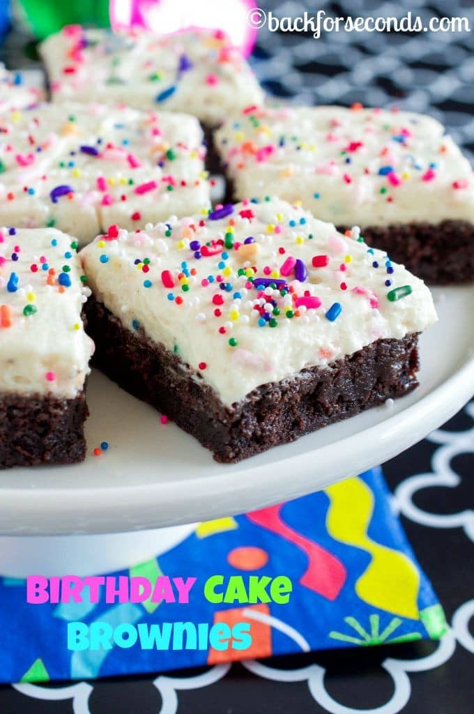 Birthday Cake Brownies
 Birthday Cake Brownies Back for Seconds